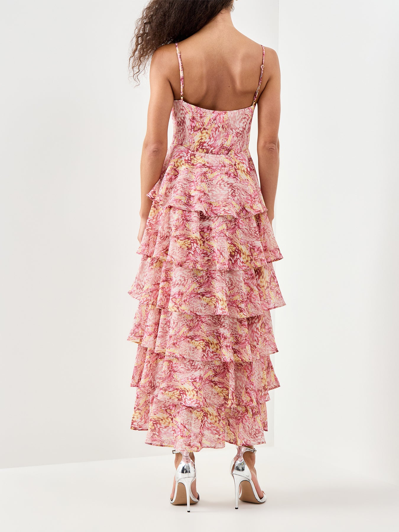 Lissy Ruffle Midaxi Dress Berry