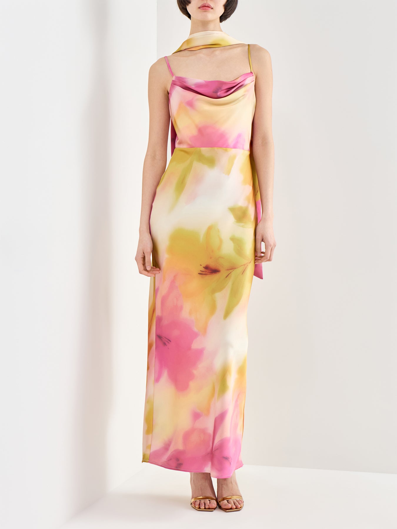 Keisha Scarf Maxi Dress Floral