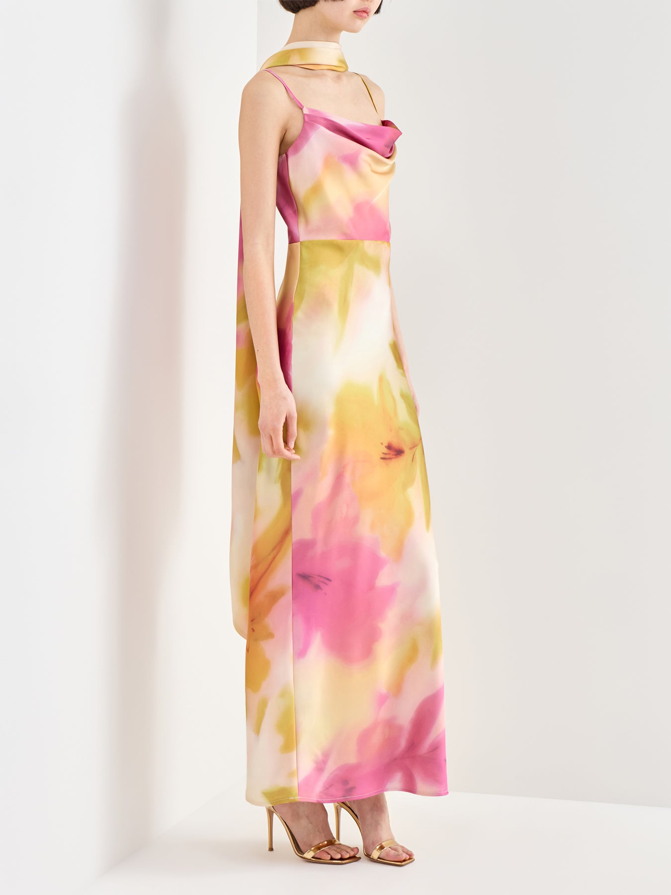 Keisha Scarf Maxi Dress Floral