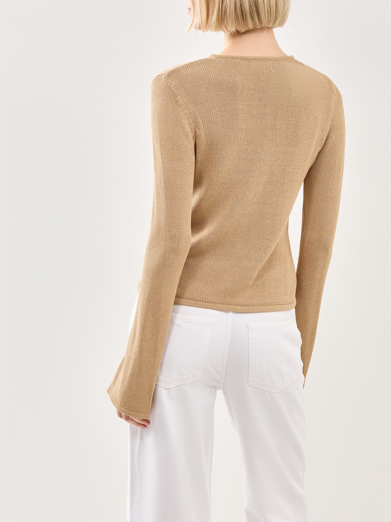 Kendall Rustic Button Down Knit Top Tan