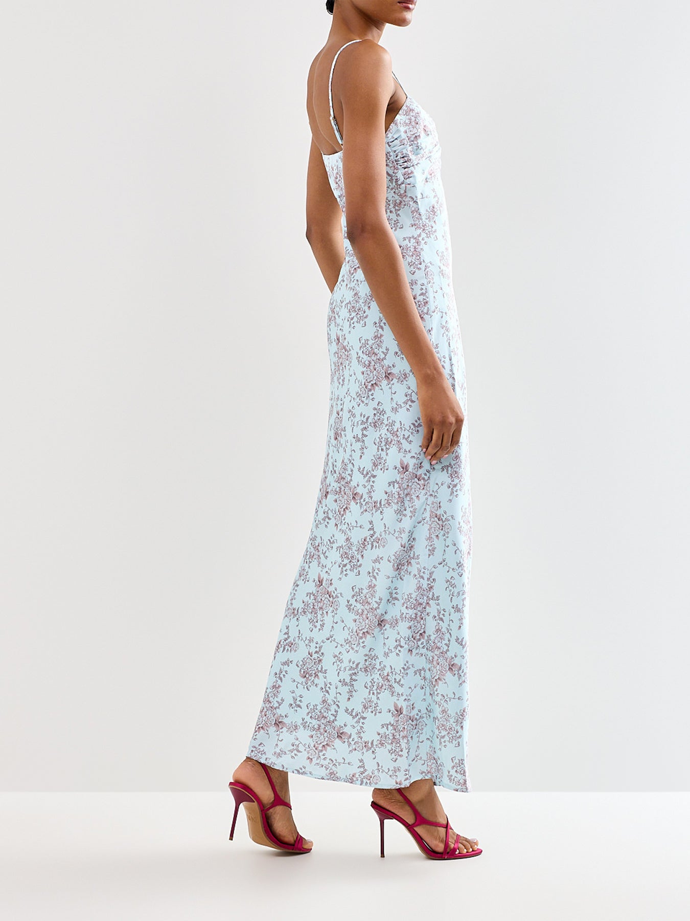 Joely Printed Maxi Dress Blue