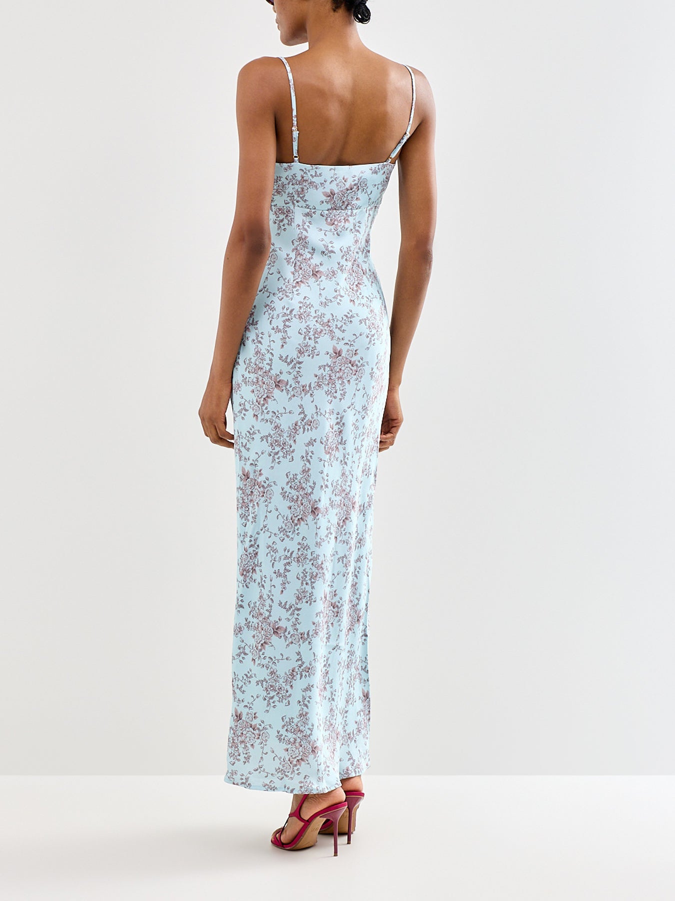 Joely Printed Maxi Dress Blue