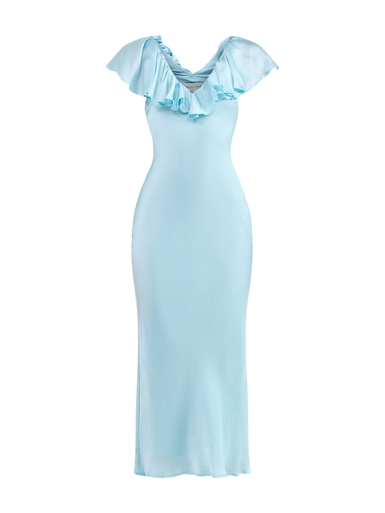 Adina Ruffle Midaxi Dress Blue