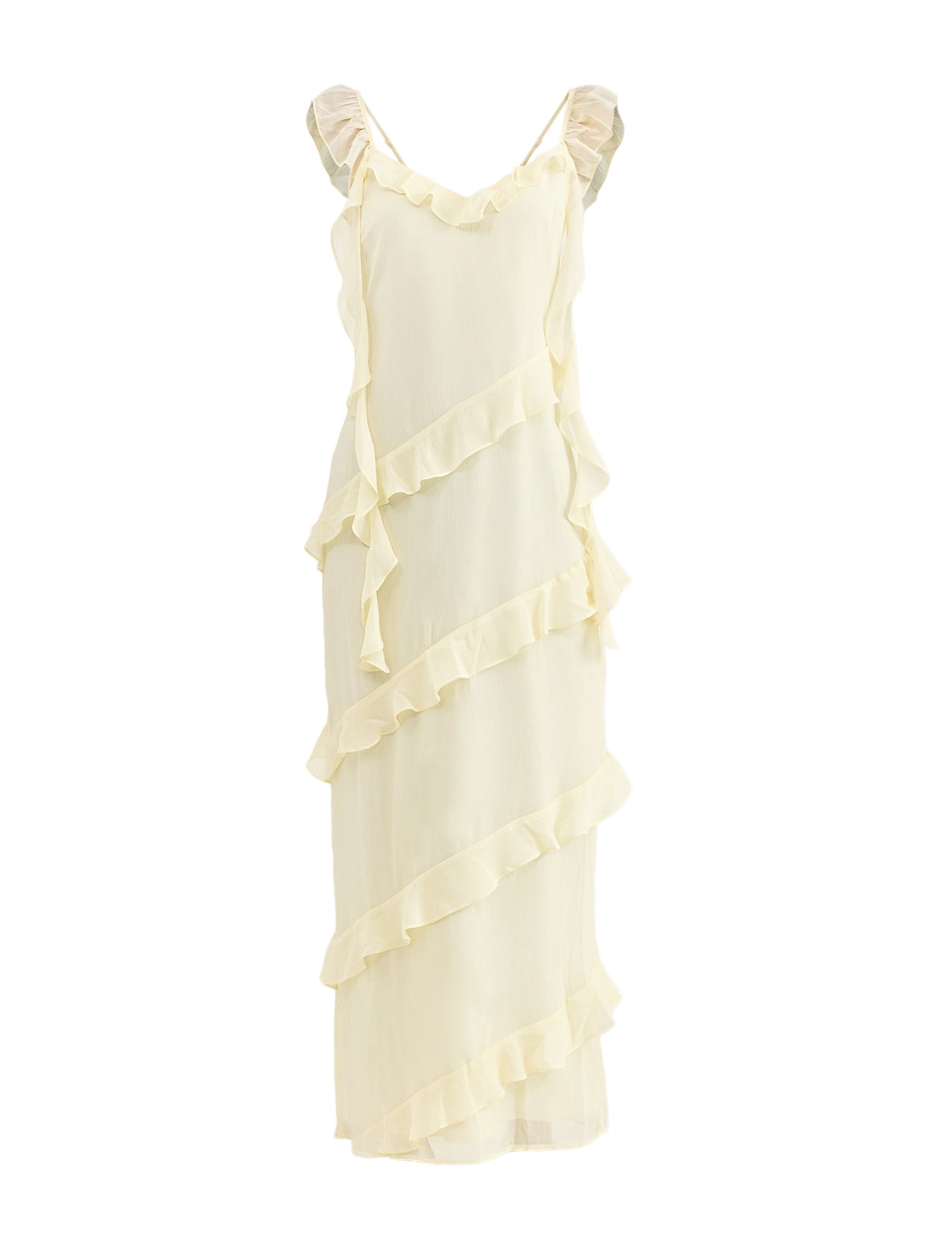 Rue Ruffle Maxi Dress Yellow
