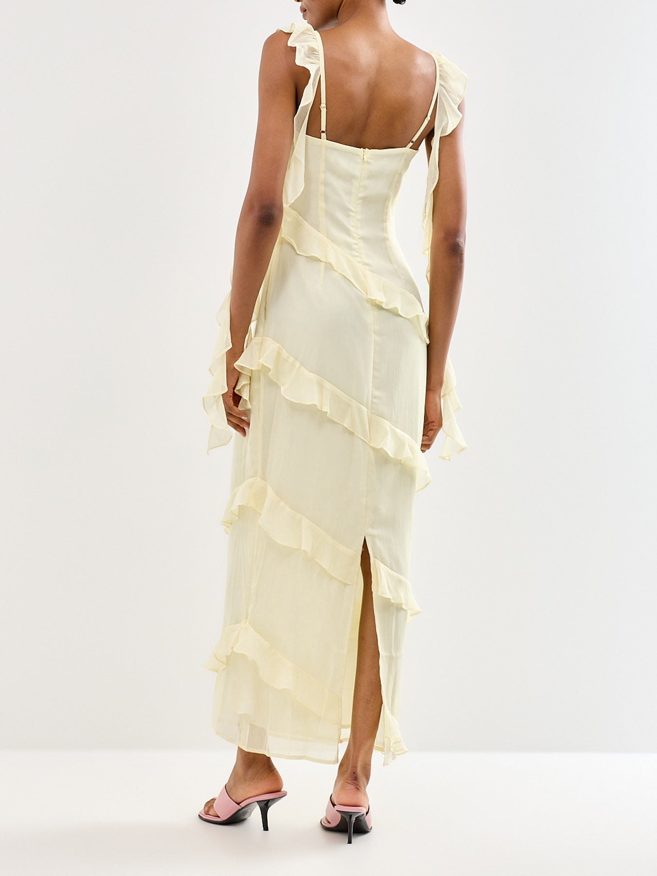 Rue Ruffle Maxi Dress Yellow