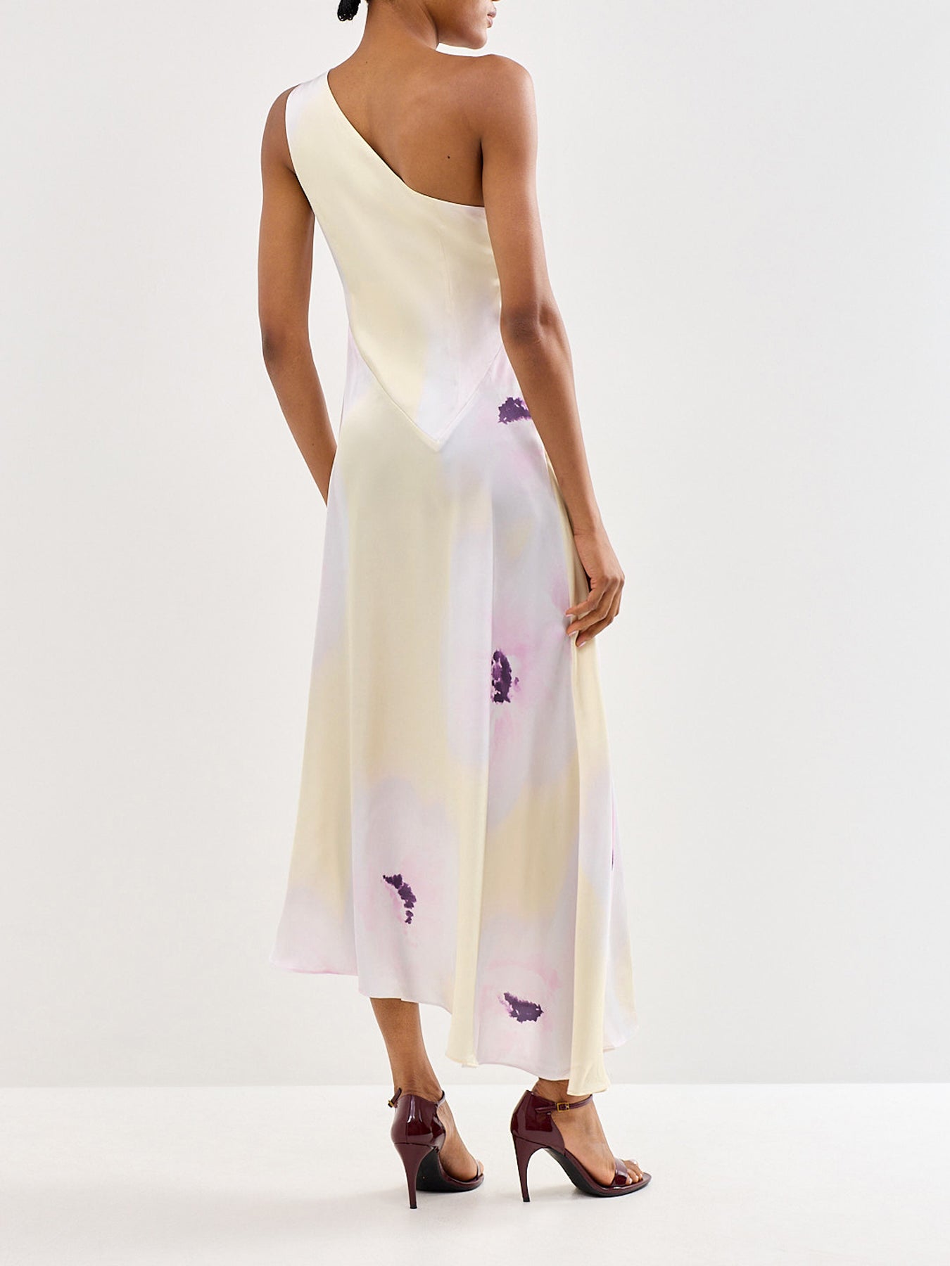 Ember One Shoulder Printed Midaxi Dress Red