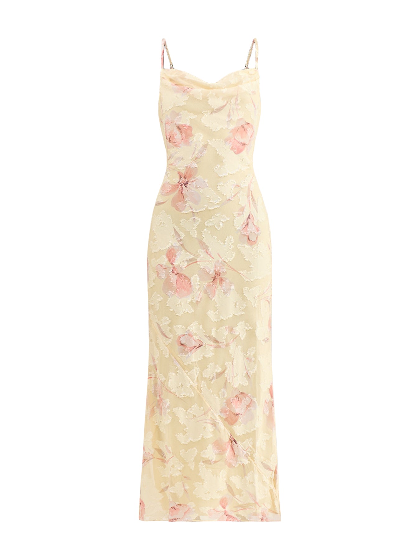 Eden Scarf Jacquard Printed Maxi Dress Yellow