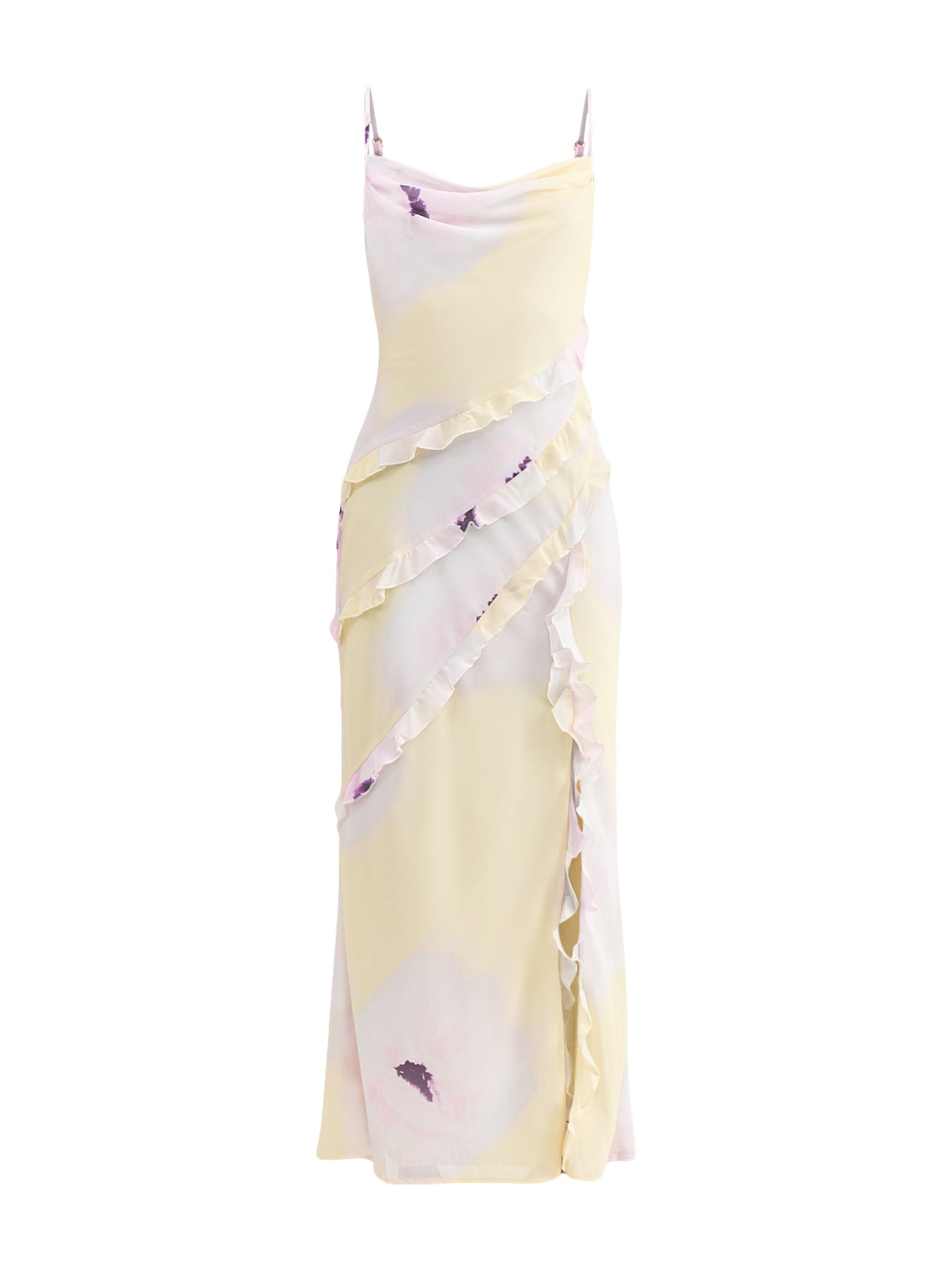 Constance Ruffle Maxi Dress Yellow