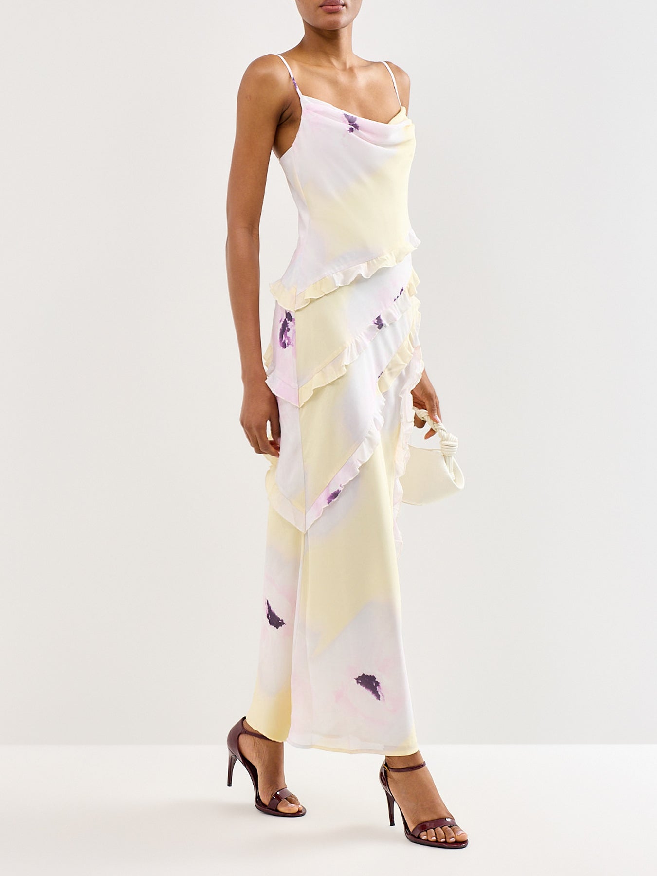 Constance Ruffle Maxi Dress Yellow
