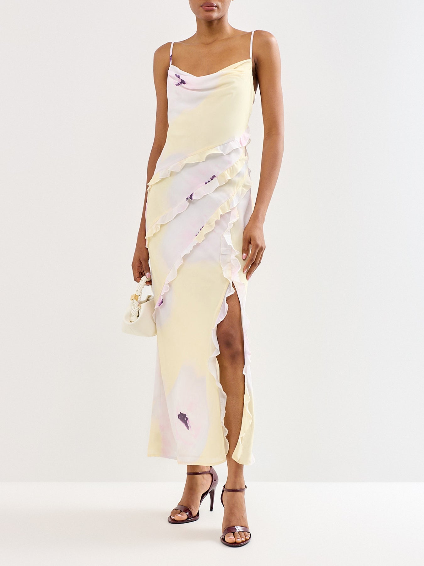 Constance Ruffle Maxi Dress Yellow