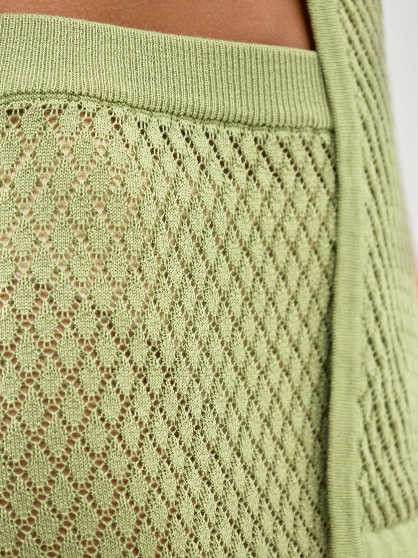 Imani Pointelle Knit Skirt Olive
