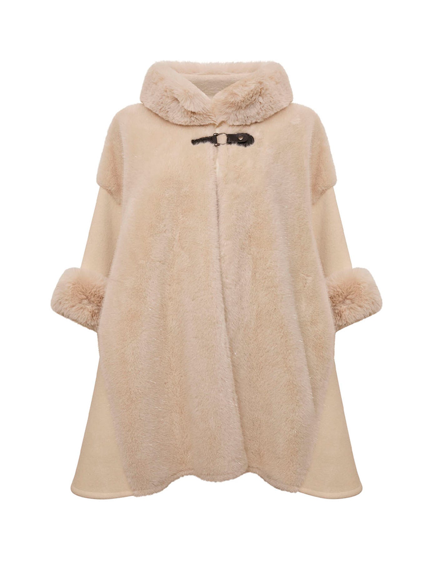 Faux Fur Cape White