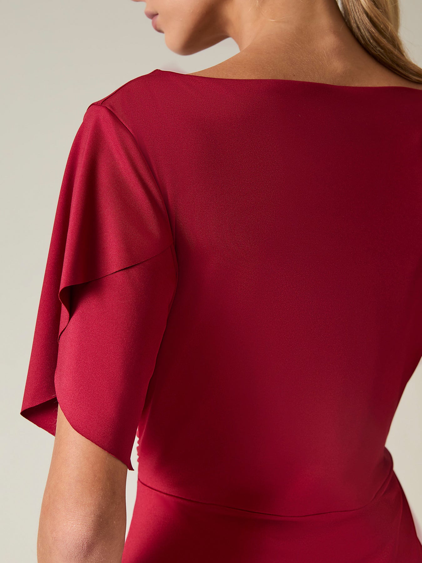 Gathered Maxi Dress Red