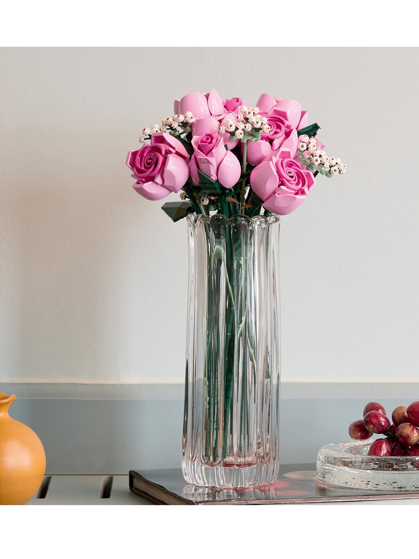 Botanical Bouquet of Pink Roses Set 10374