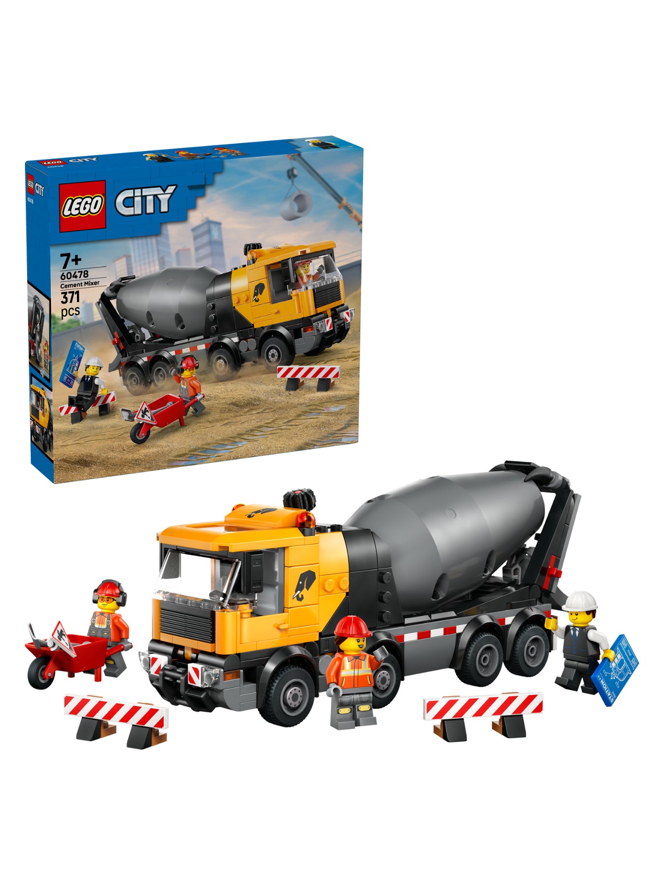 City Cement Mixer Vehicle Set 60478