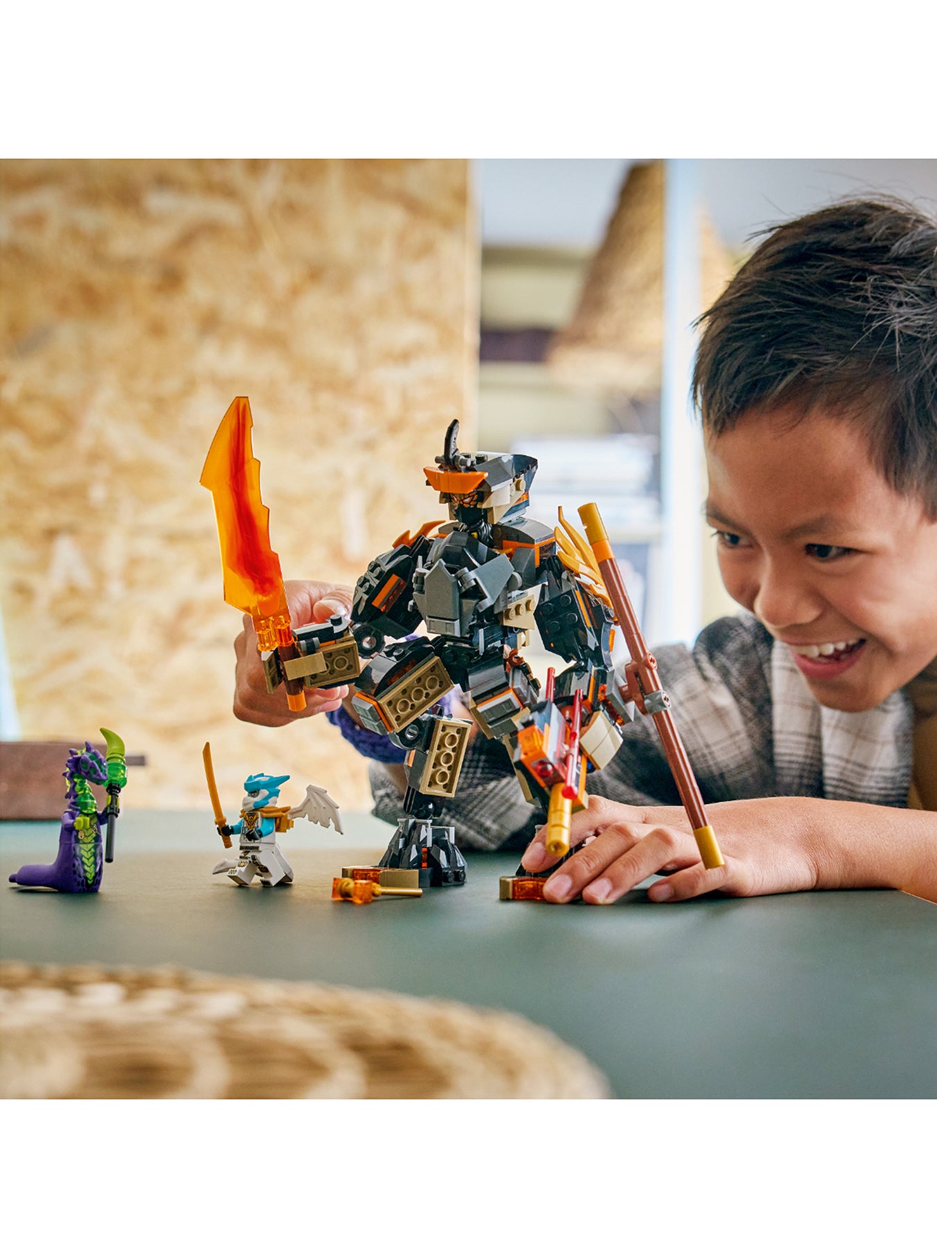 NINJAGO Cole’s Mission Mech and Dragon Zane Set 71854