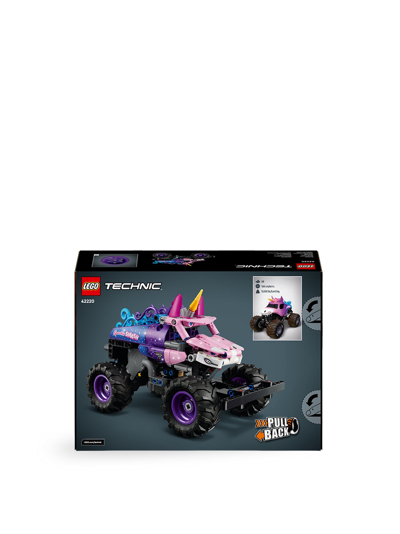 Technic Monster Jam Sparkle Smash Pull Back Truck 42220