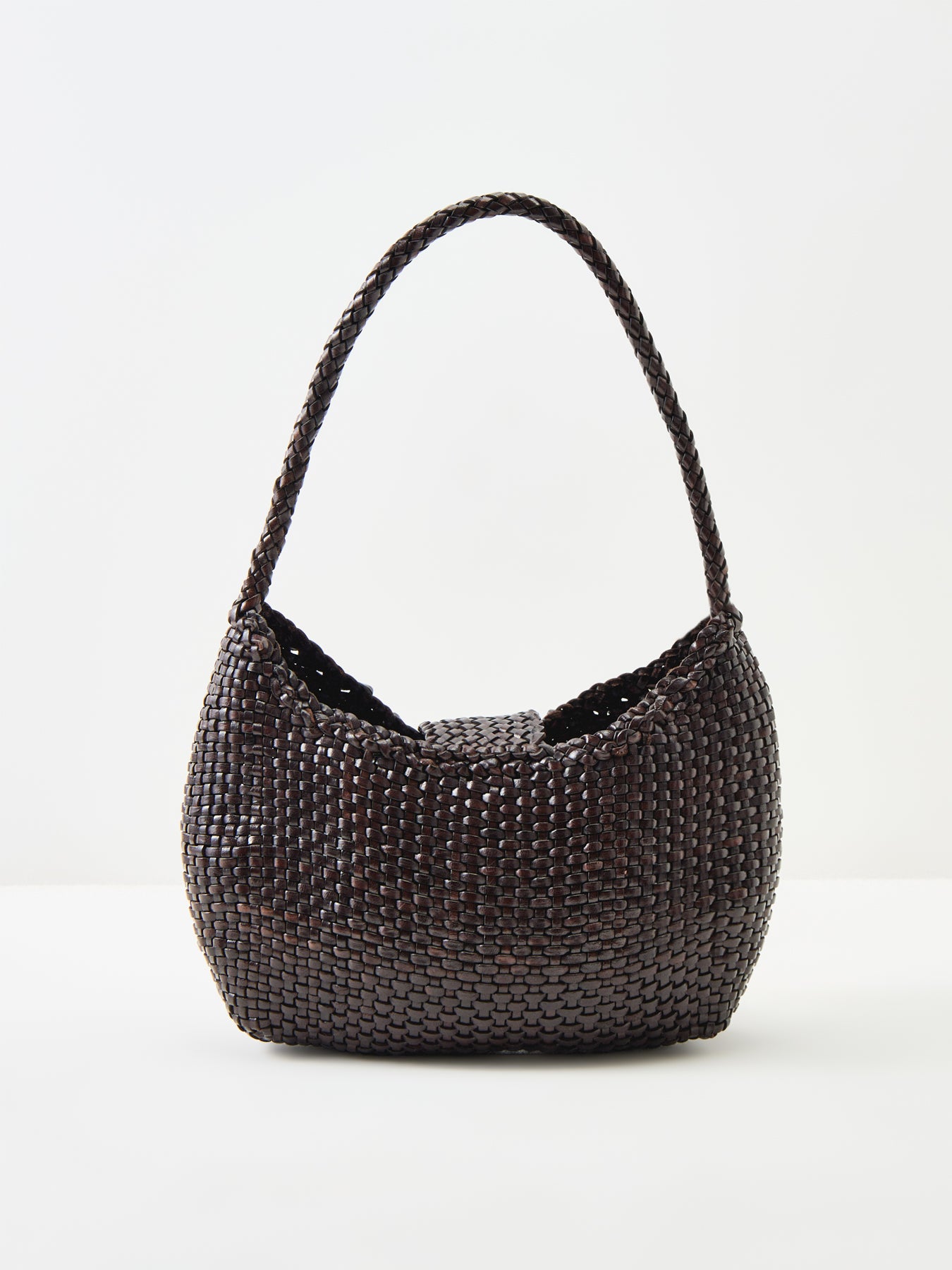 Dragon Diffusion x Rixo Saoirse Leather Shoulder Bag Brown