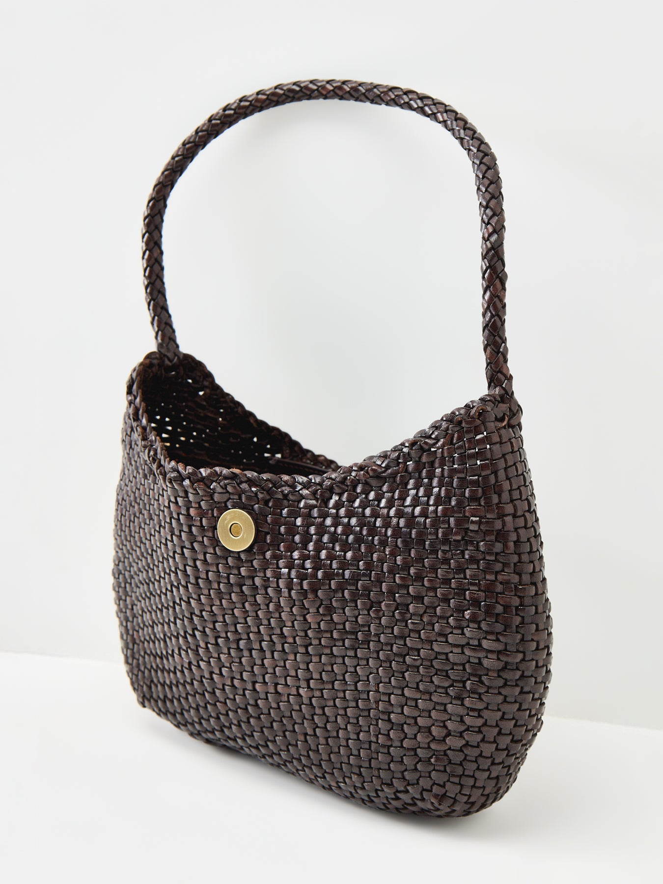 Dragon Diffusion x Rixo Saoirse Leather Shoulder Bag Brown