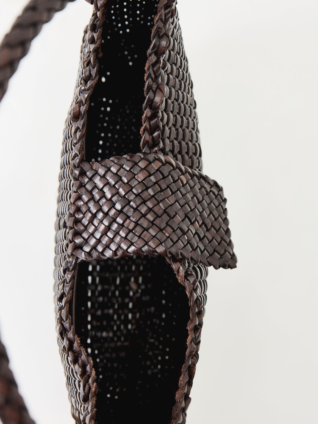 Dragon Diffusion x Rixo Saoirse Leather Shoulder Bag Brown
