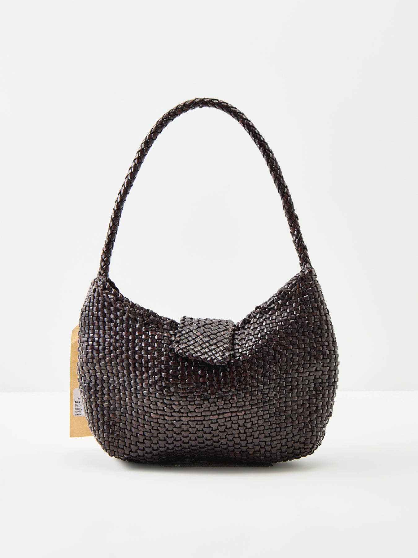Dragon Diffusion x Rixo Saoirse Leather Shoulder Bag Brown