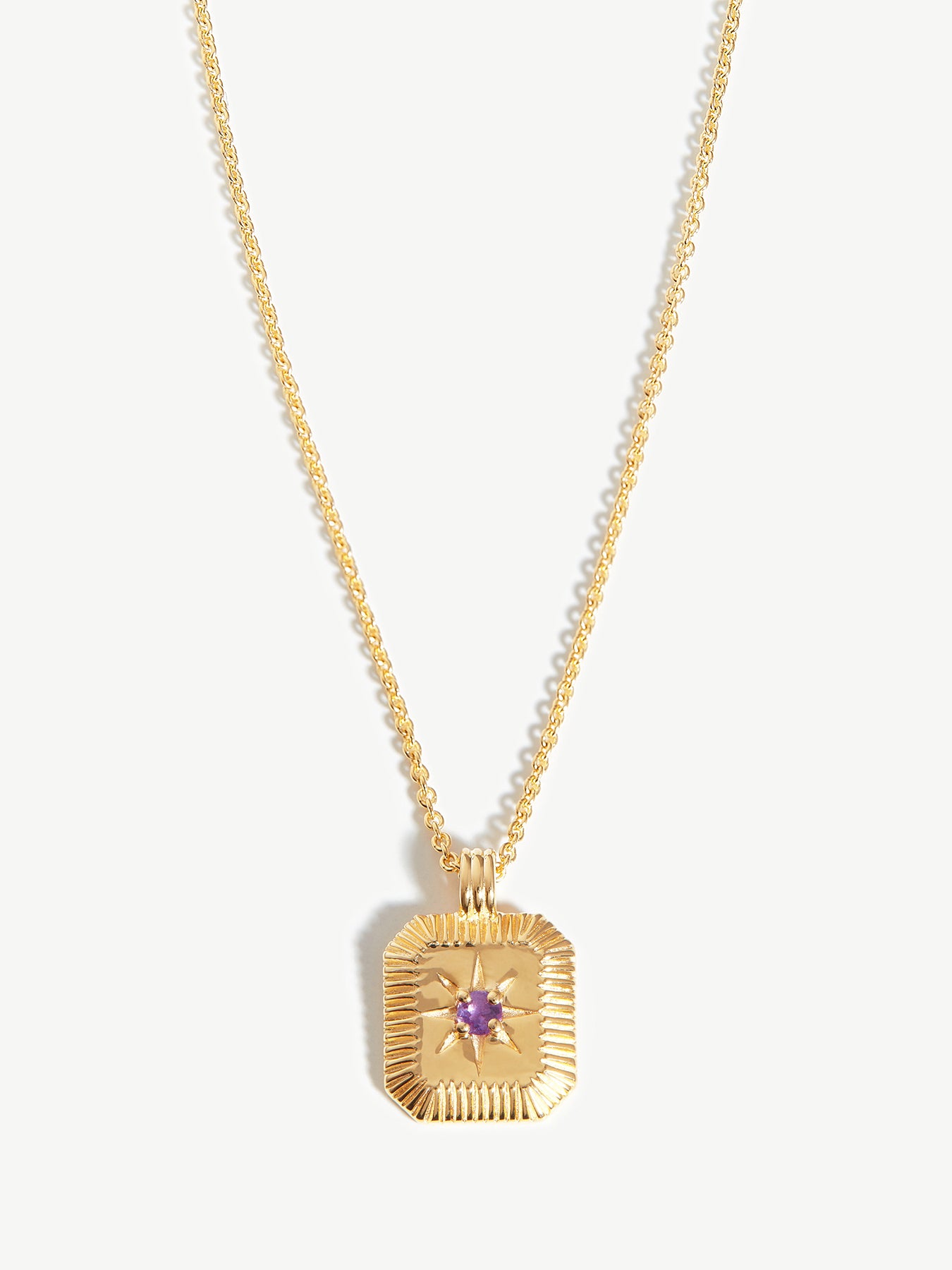 February Birthstone Pendant Gold
