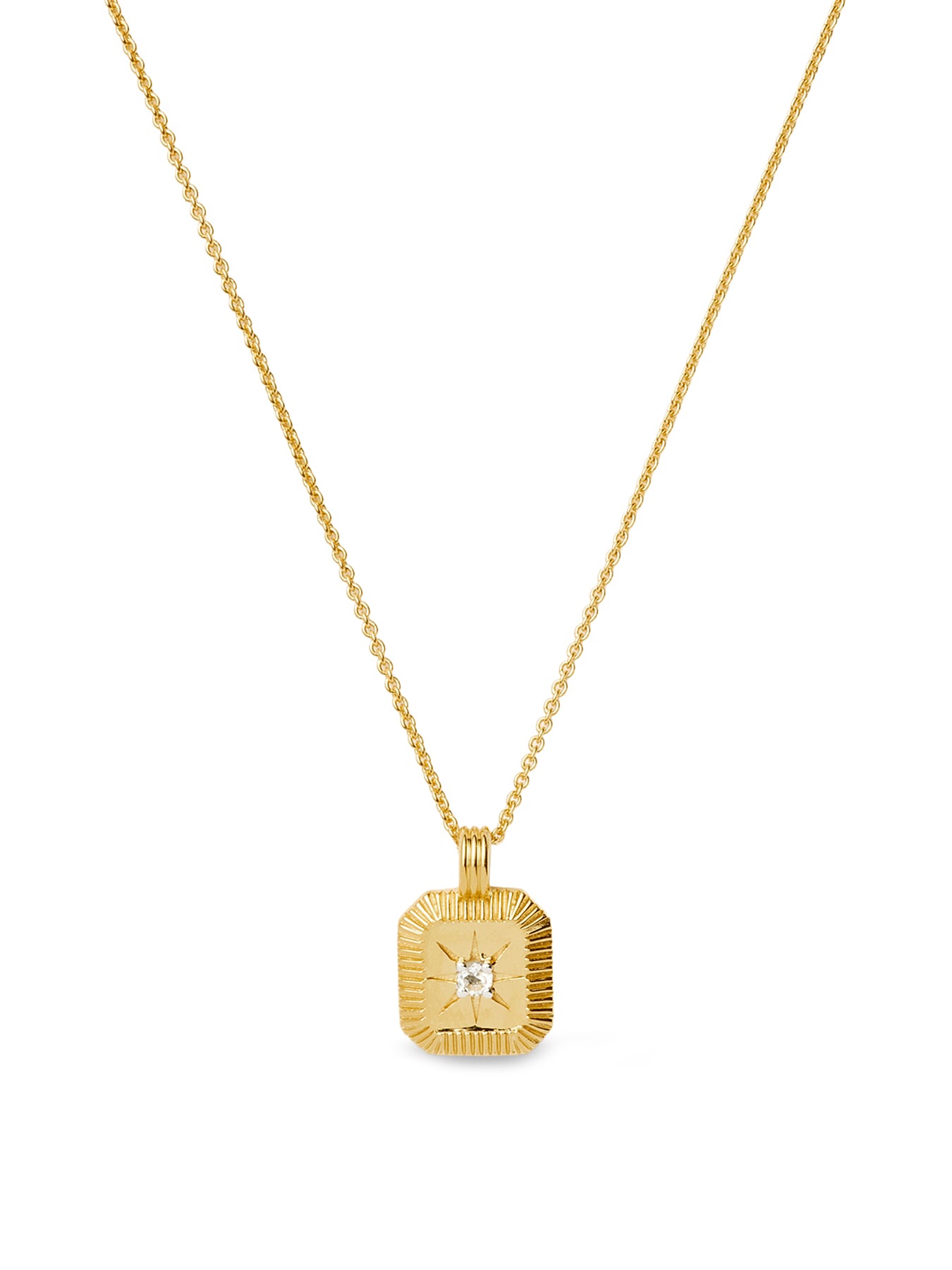 April Birthstone Pendant Gold