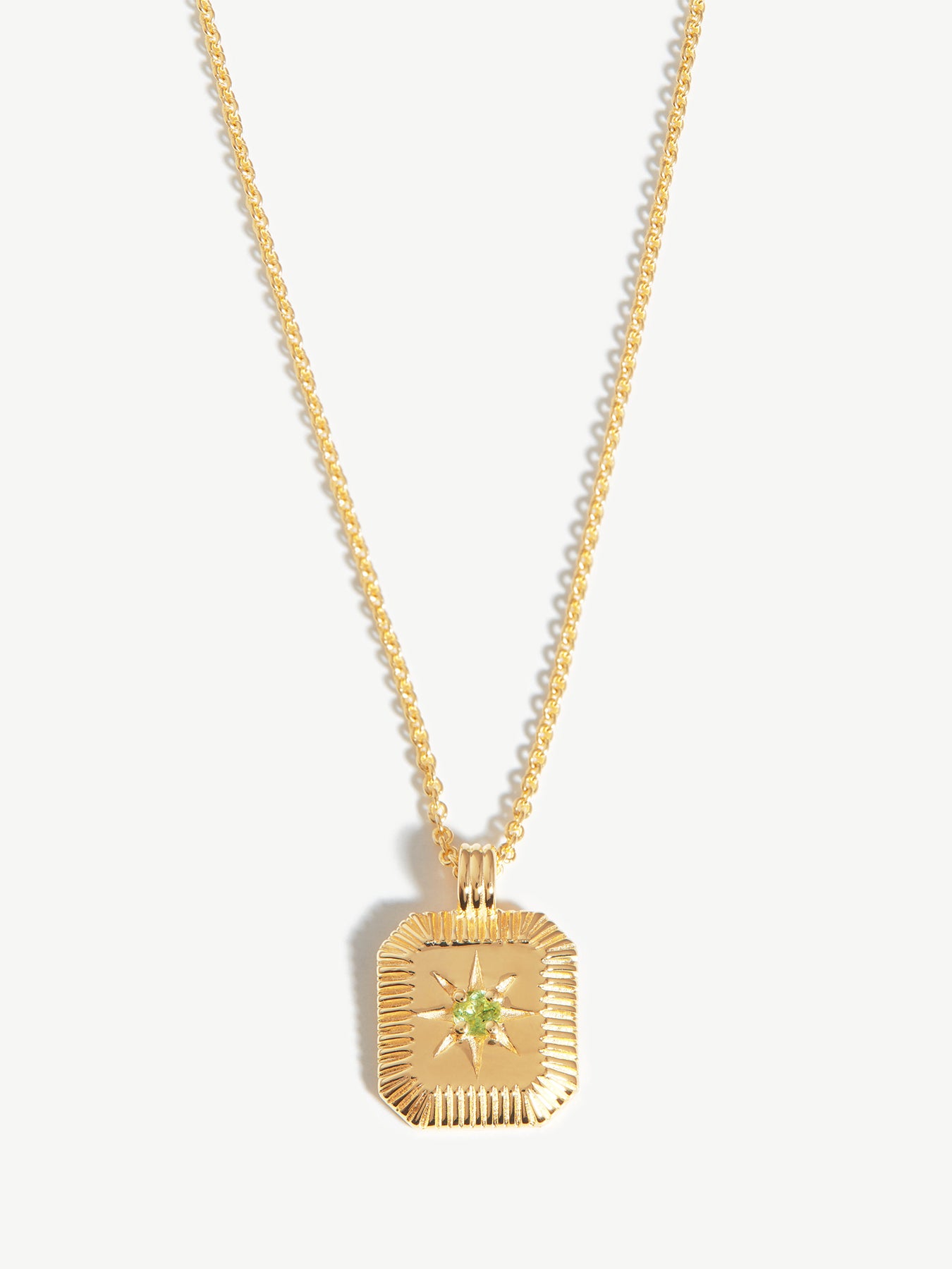 August Birthstone Pendant Gold