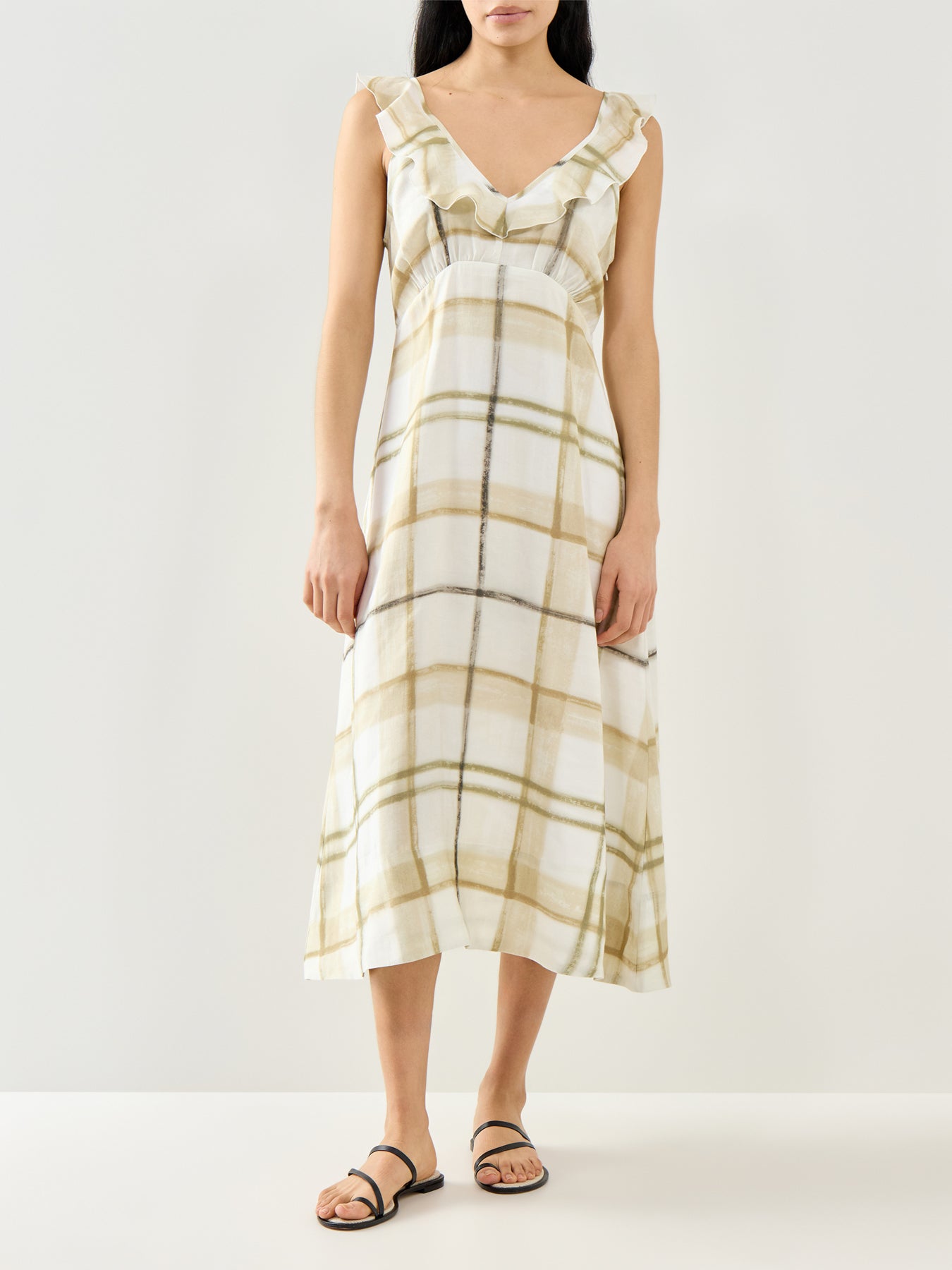Gianna Midi Dress Painted Check