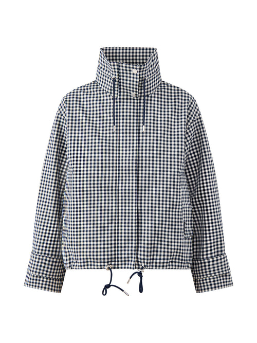 Bronwyn Check Showerproof Jacket Navy