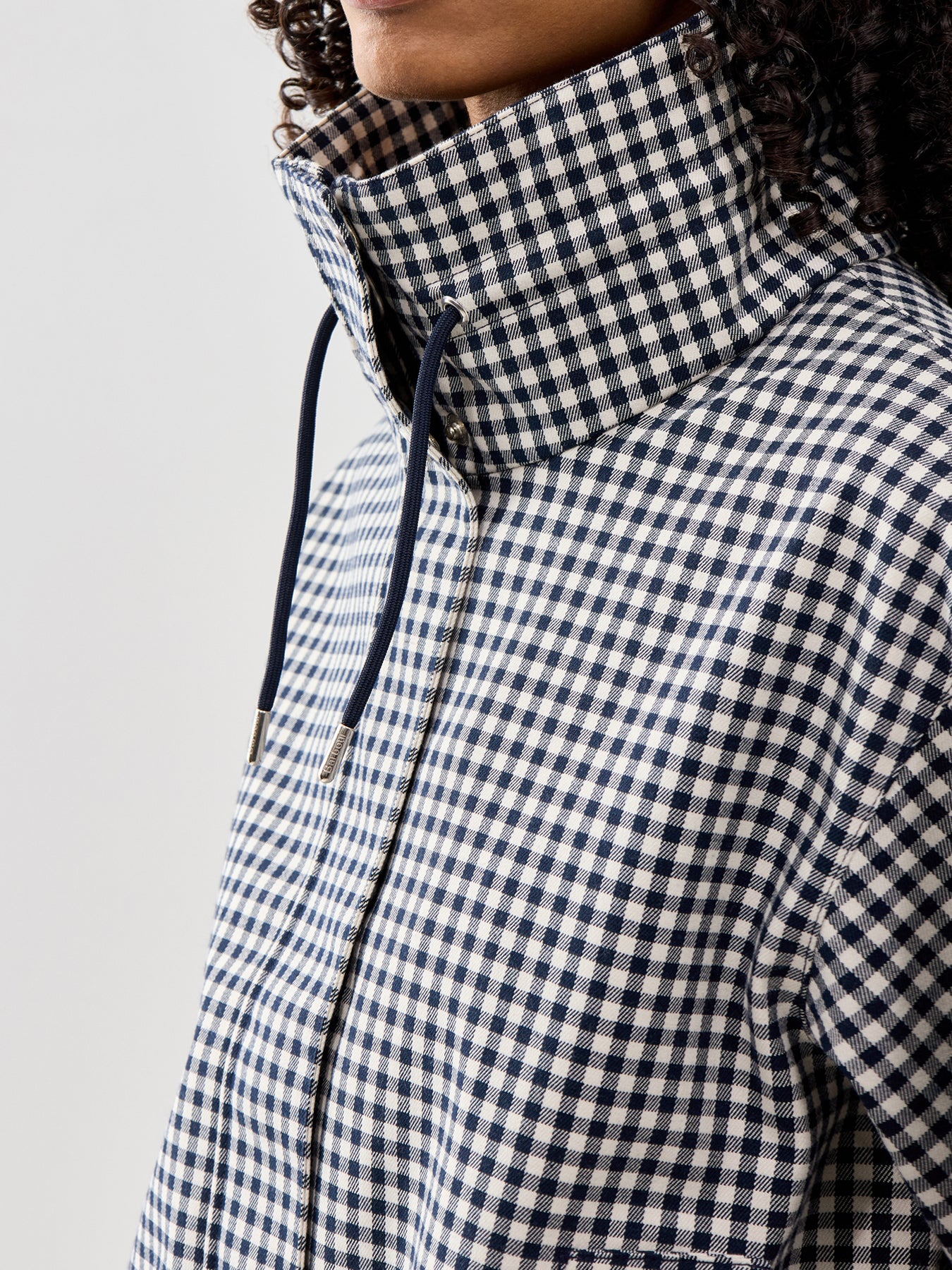 Bronwyn Check Showerproof Jacket Navy