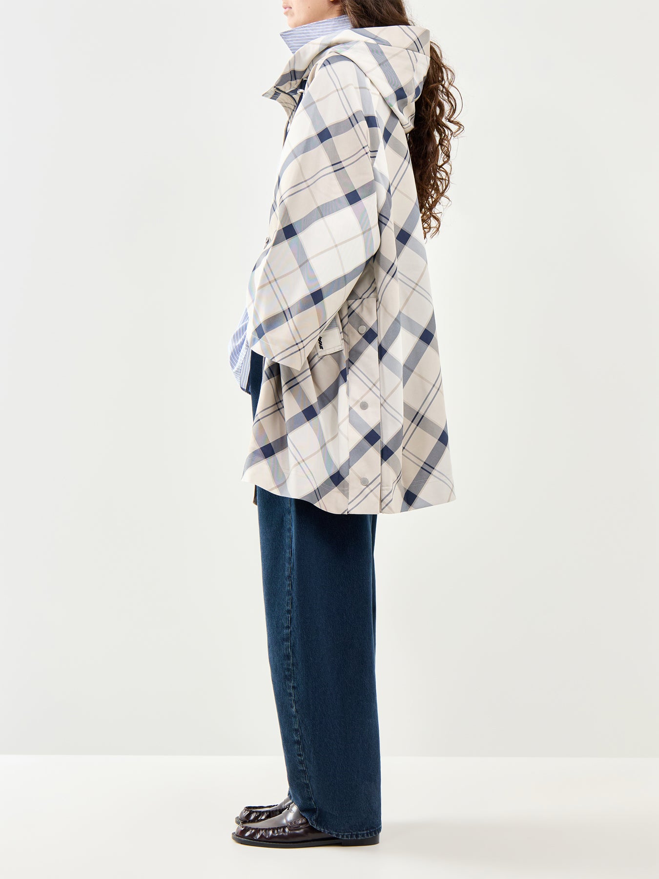 Kinsale Tartan Showerproof Cape Navy