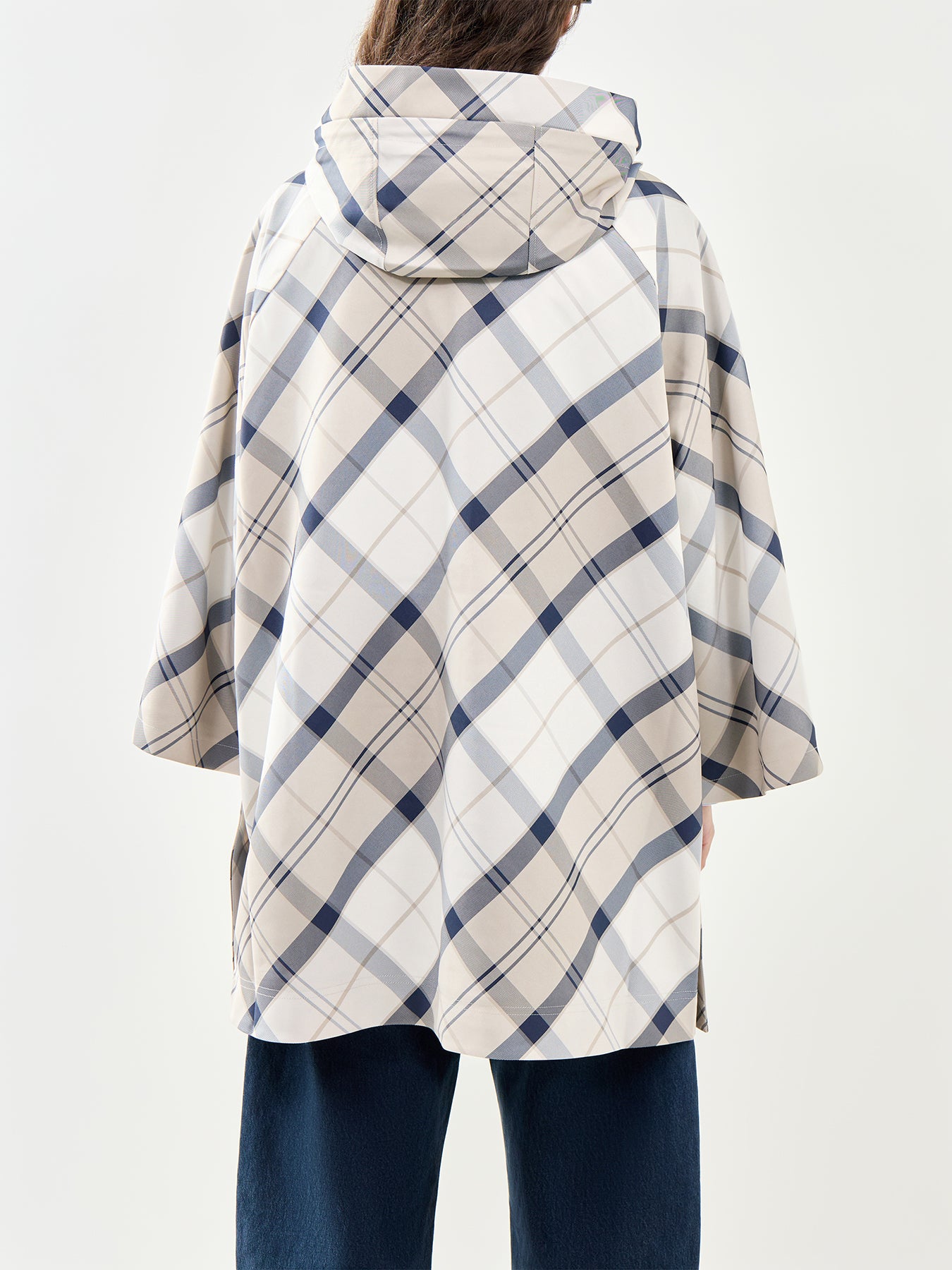 Kinsale Tartan Showerproof Cape Navy