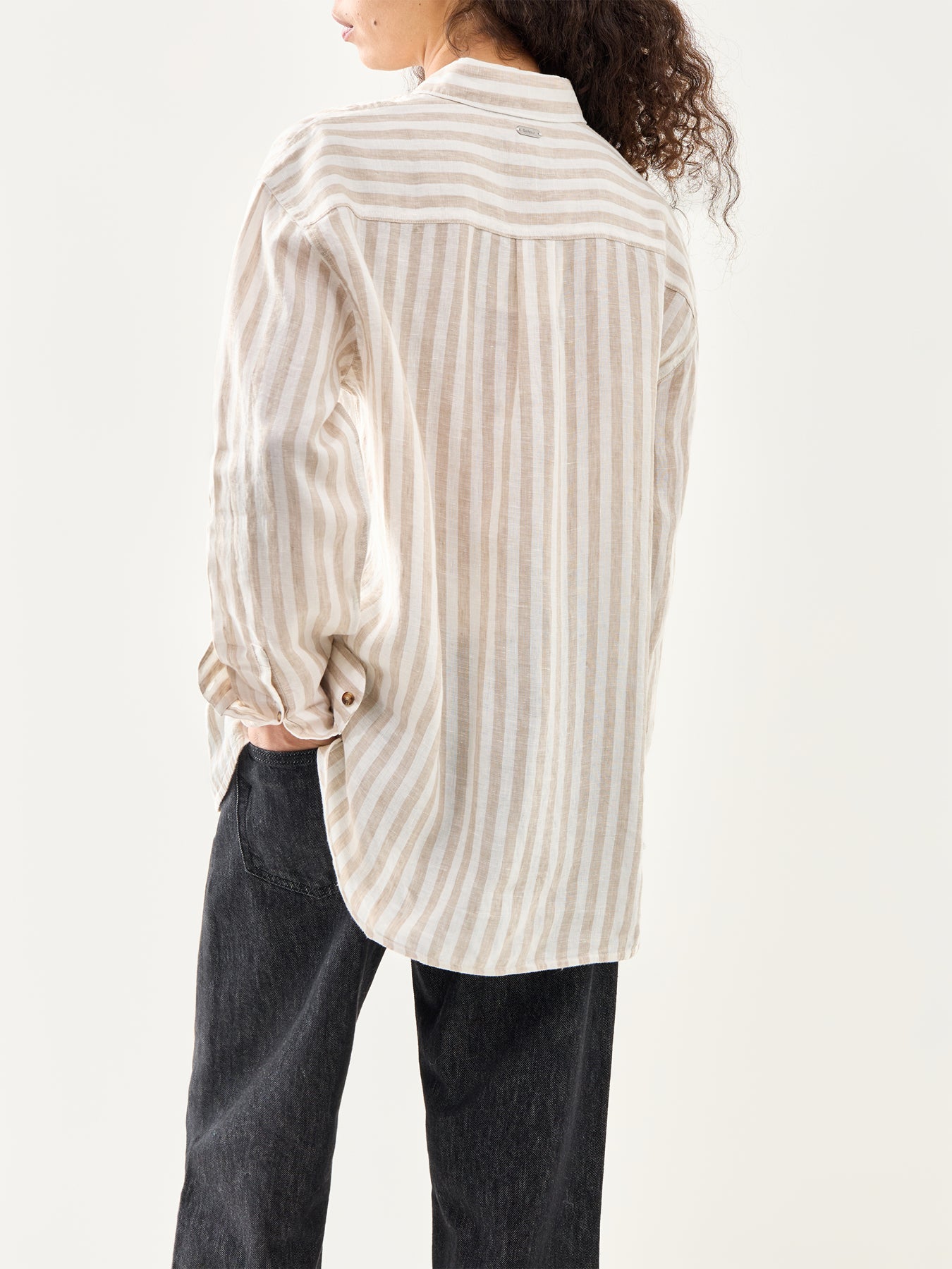 Annie Shirt Light Sand Stripe