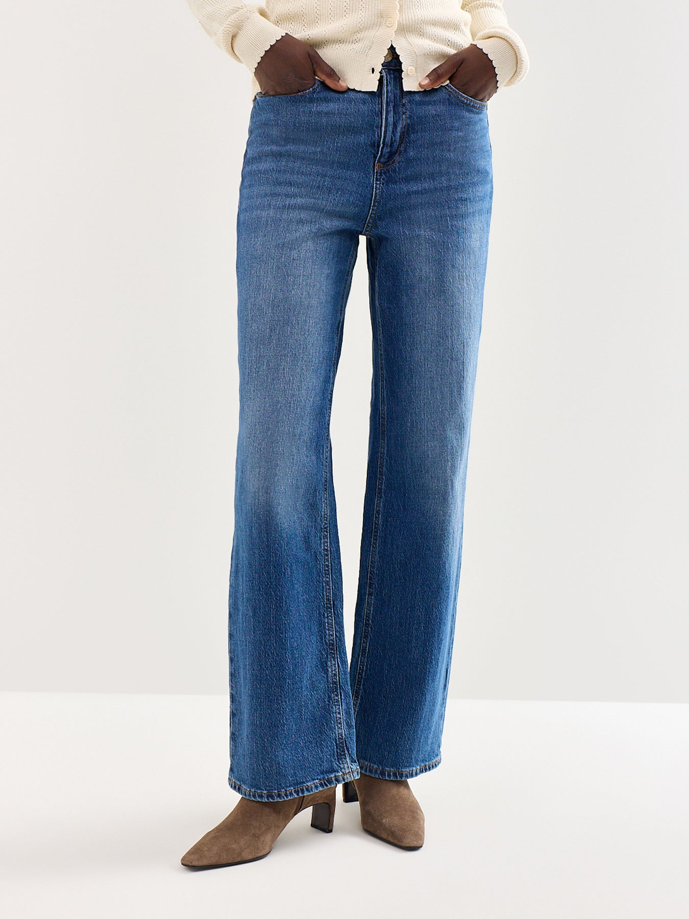Tessa High Rise Wide Leg Jeans Blue