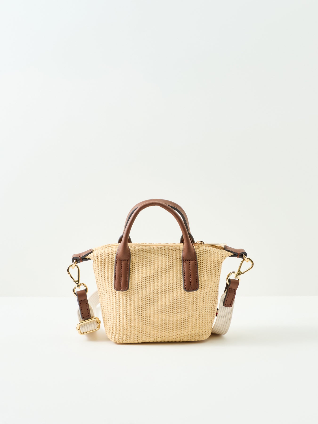 Popette Mini Raffia Tote Bag Tan