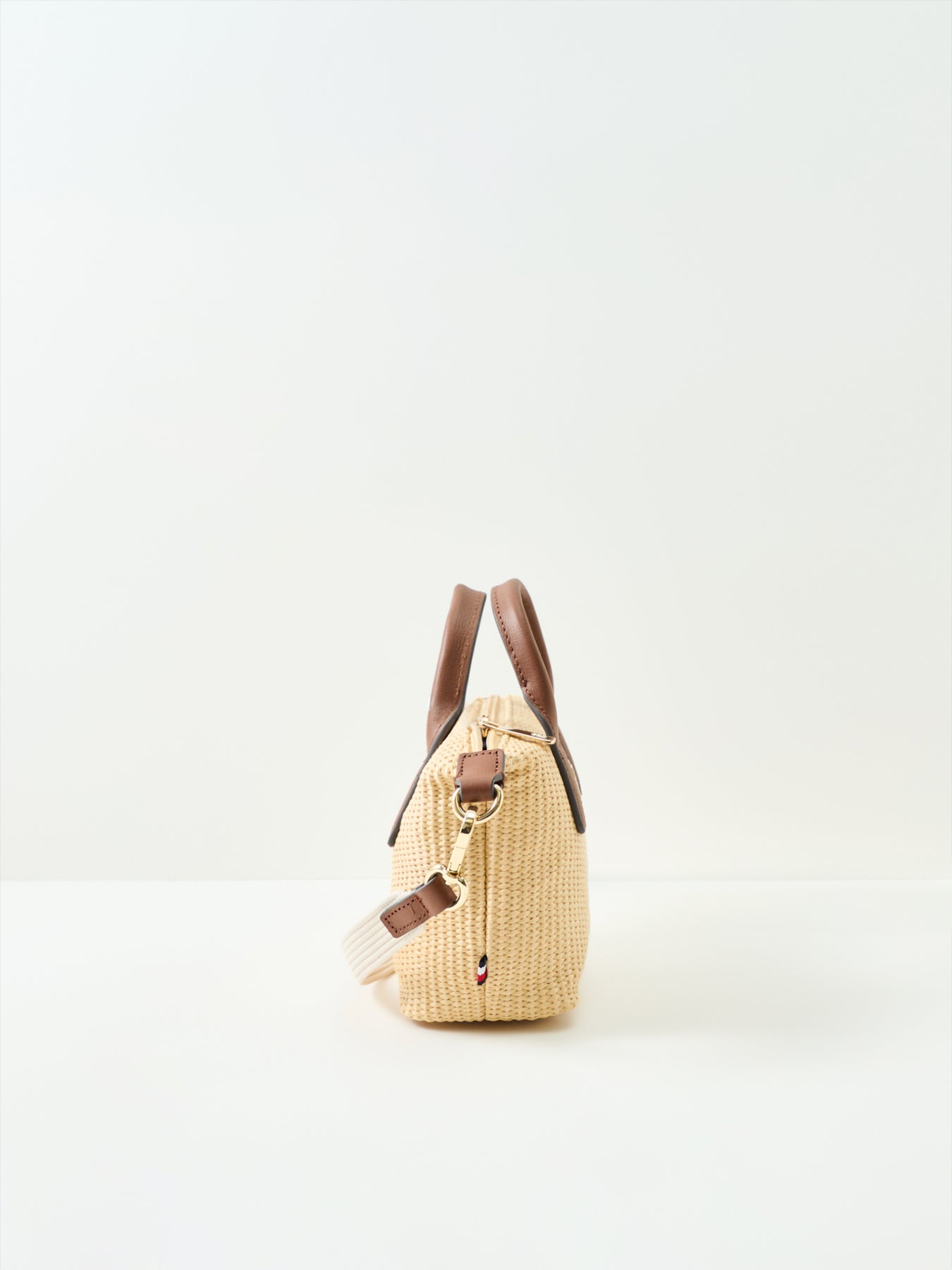 Popette Mini Raffia Tote Bag Tan