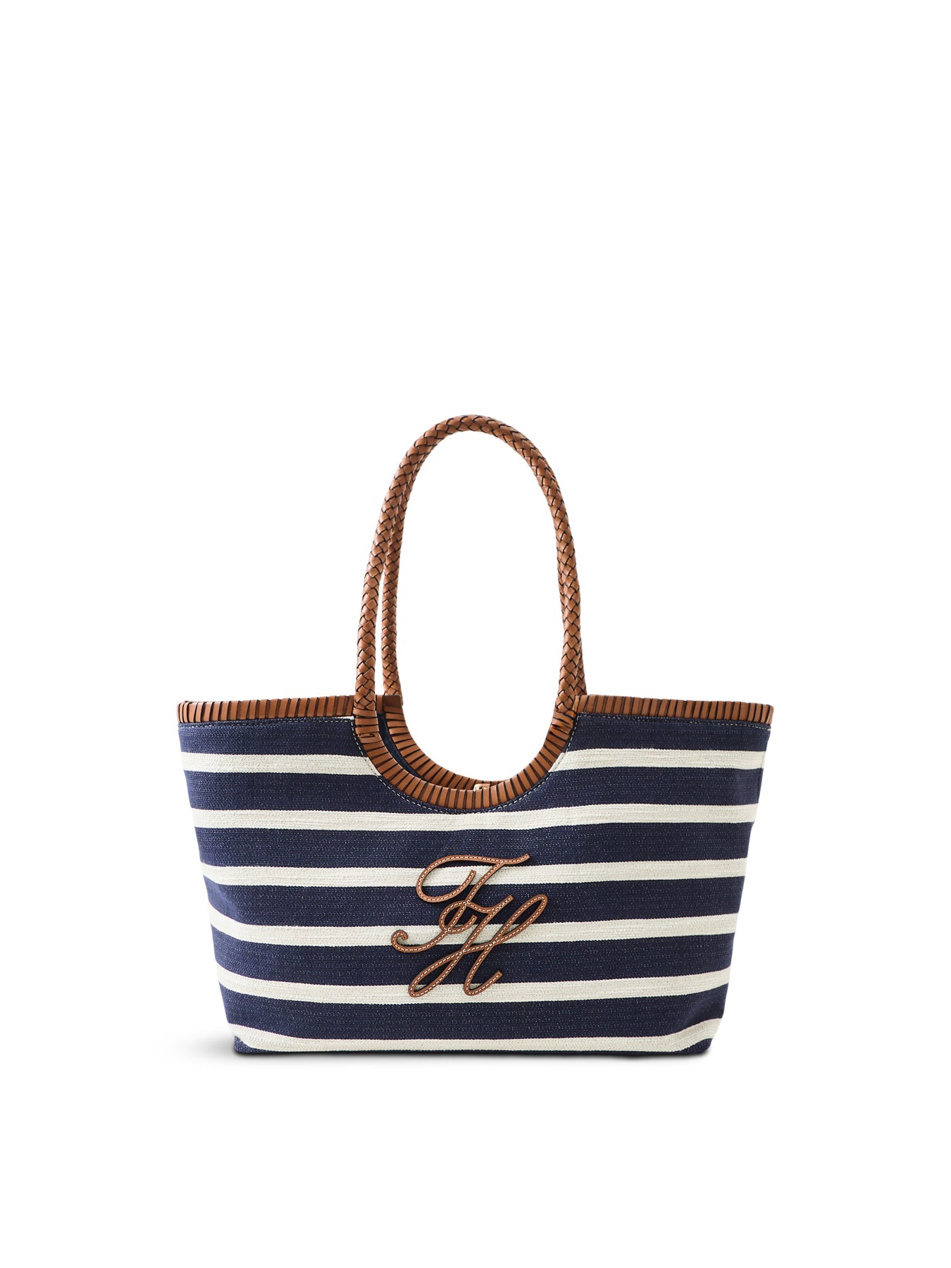 Elev Summer Stripe Tote Bag Blue