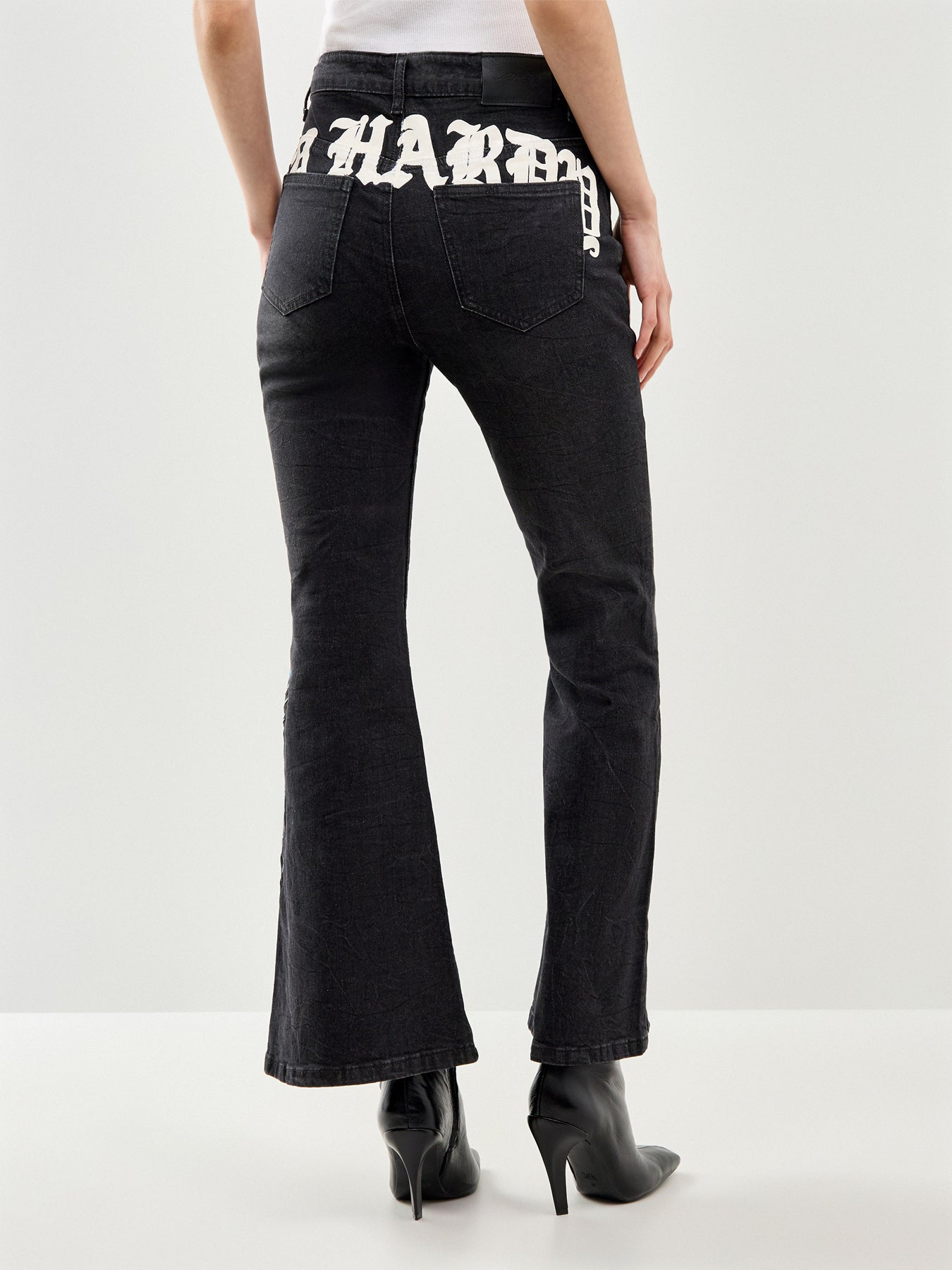 Rising Phoenix Flared Jeans Black