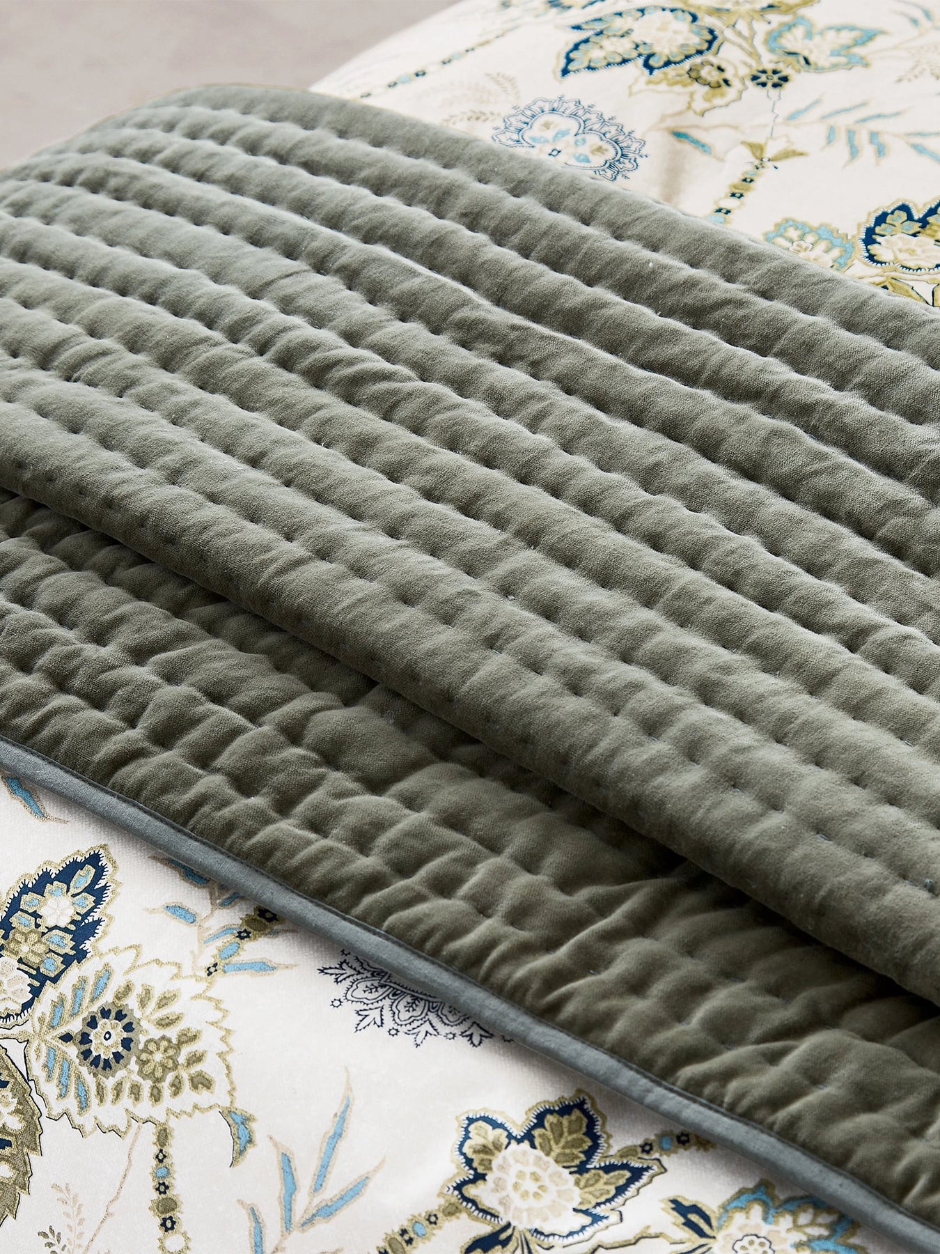 Emira Cover Set Soft Teal & Green Superking