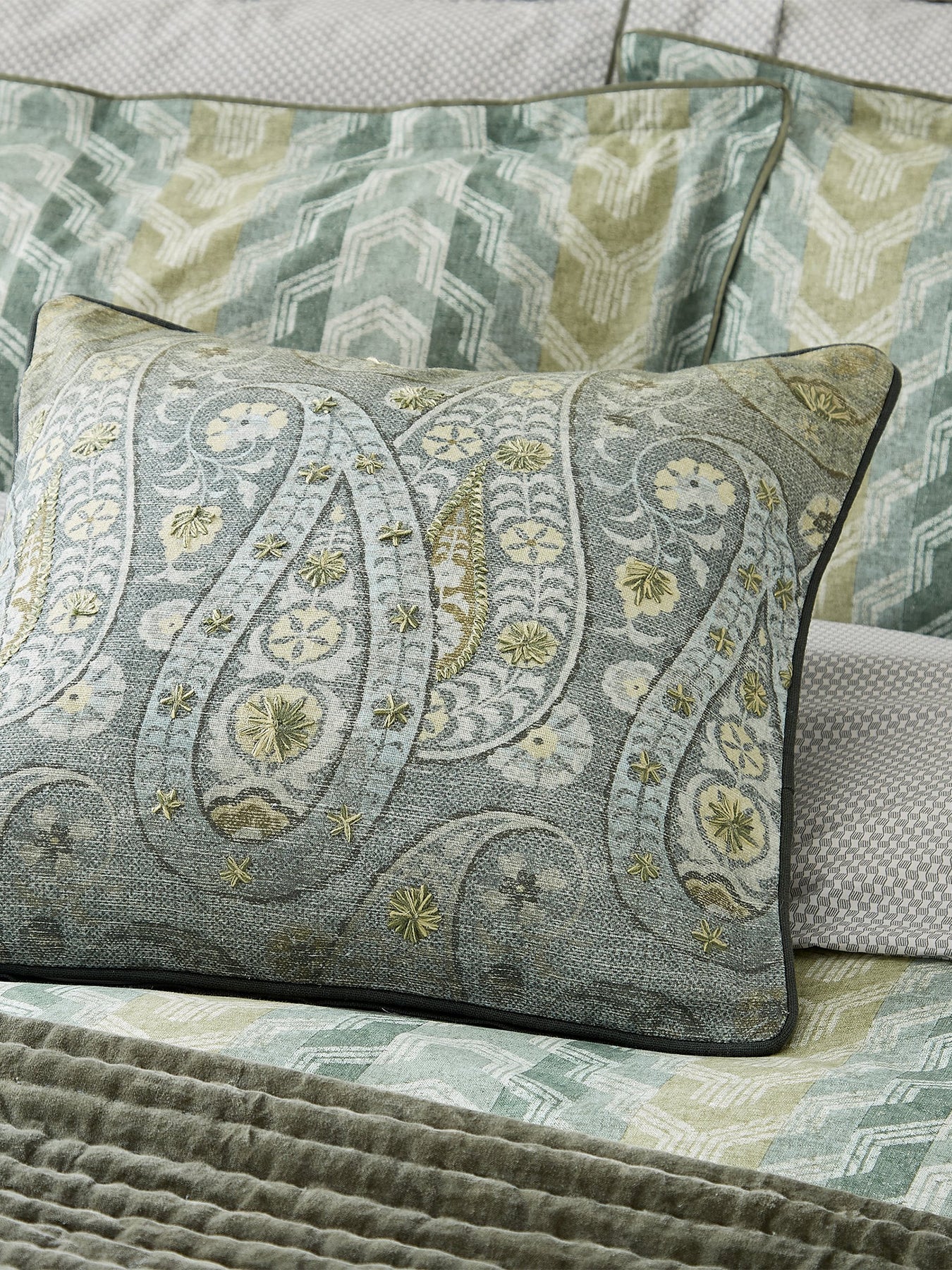 Reya Duvet Cover Set Green