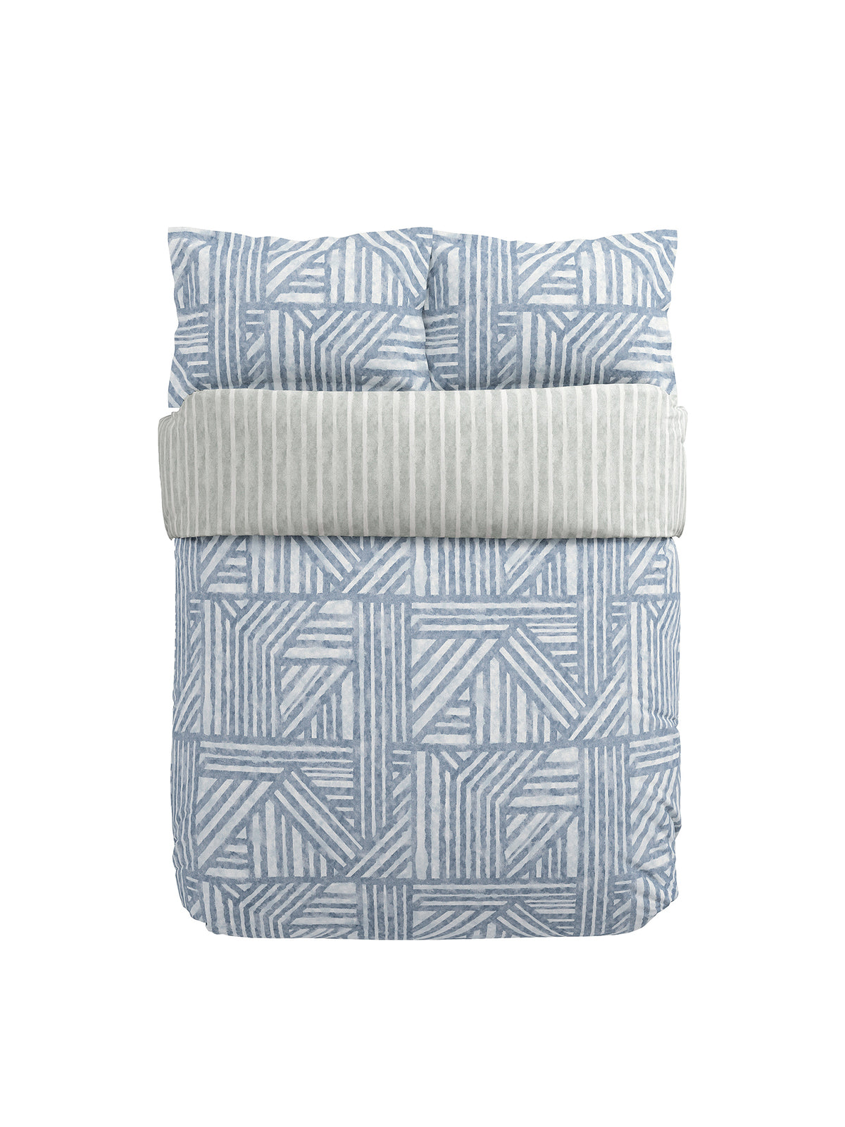 Crater Cotton Duvet Cover Set Super King - Sapphire