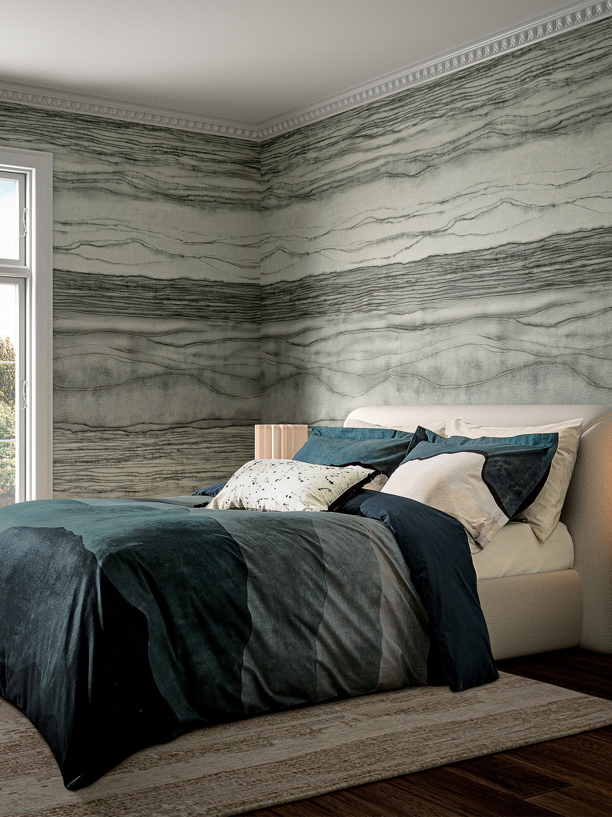 Sedimentary Cotton Duvet Cover Set - Agate
