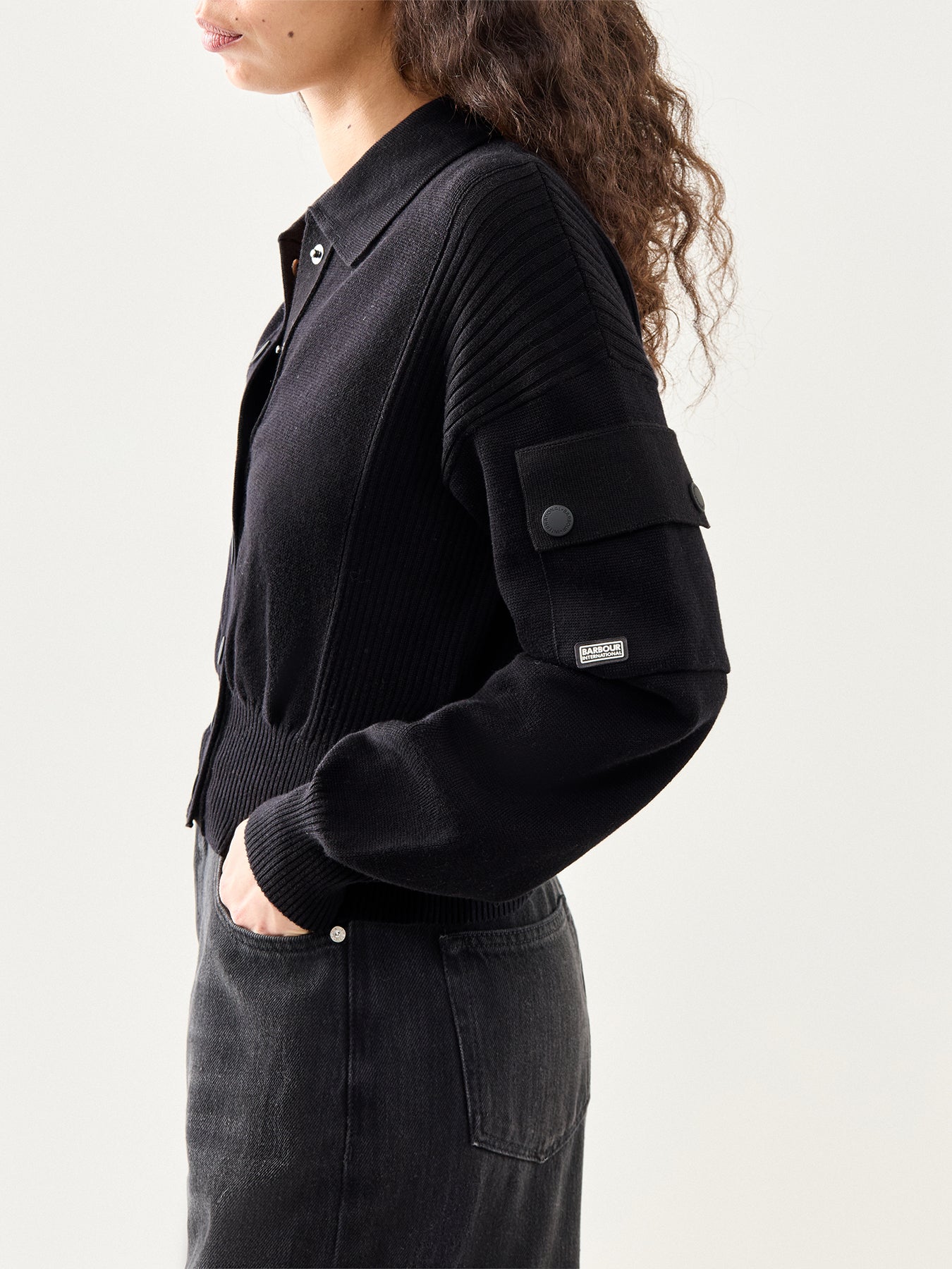 Gigi Knitted Bomber Black