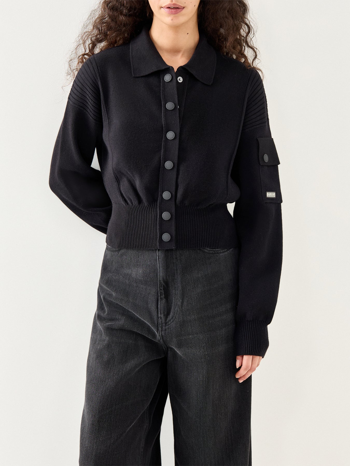 Gigi Knitted Bomber Black