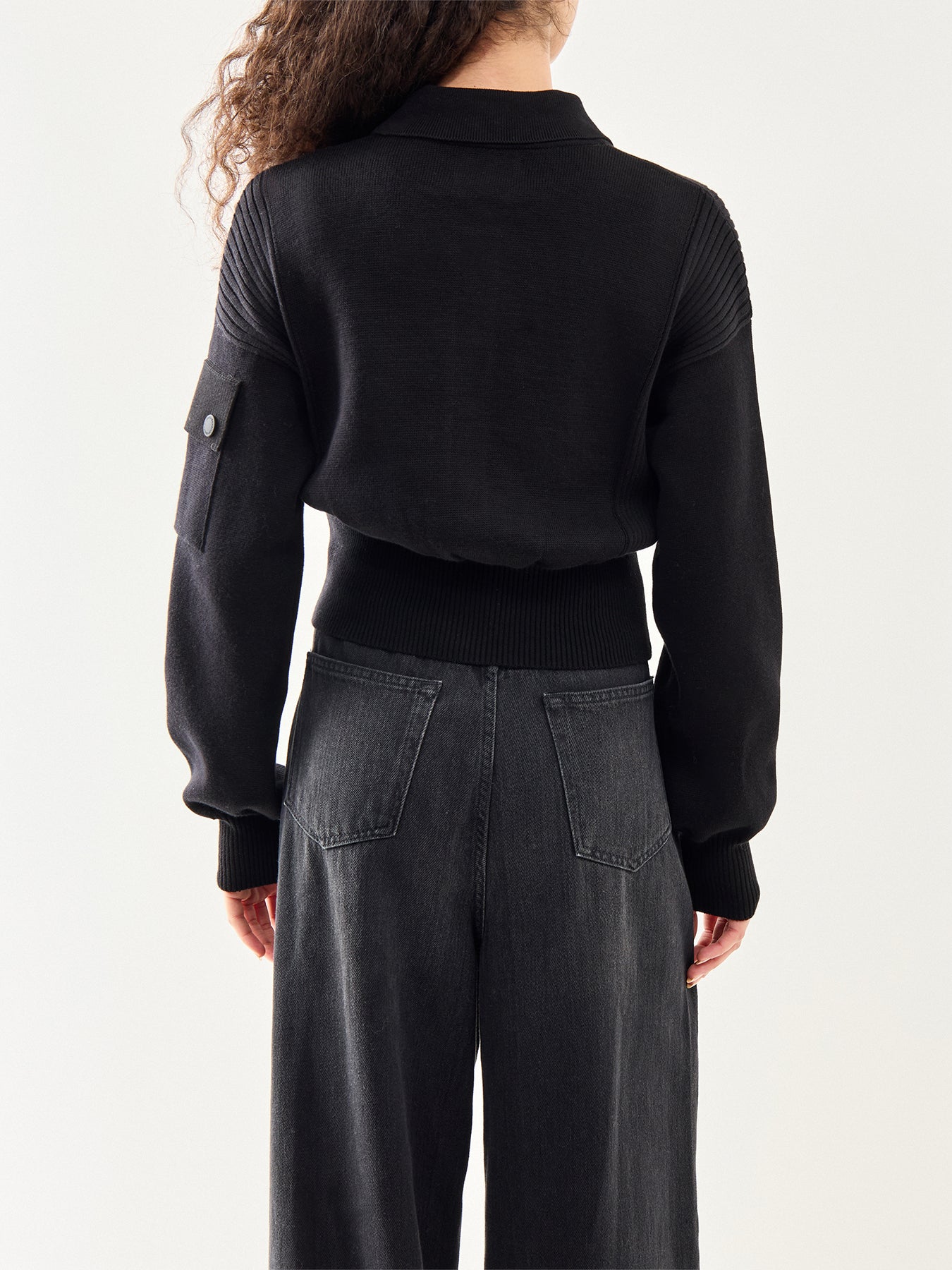 Gigi Knitted Bomber Black