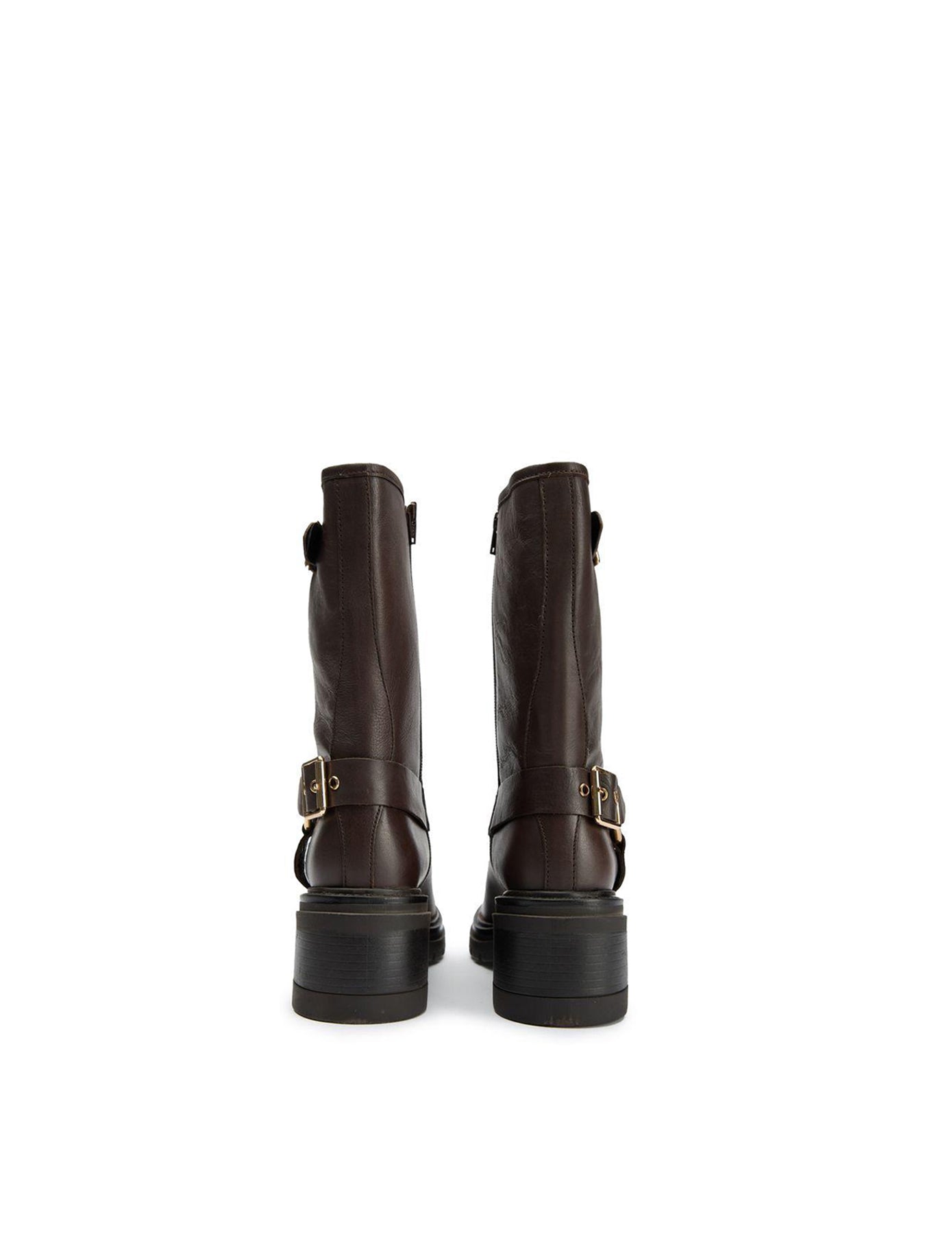 Grunge Biker Boots Brown