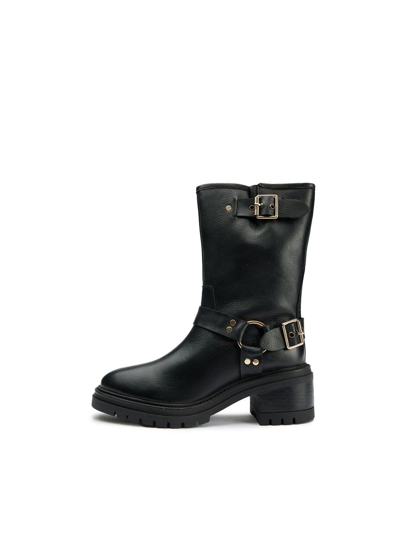 Grunge Biker Boots Black