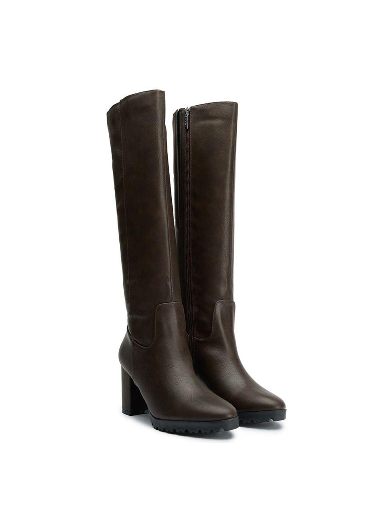 Vegan Edamame Knee High Boots Brown