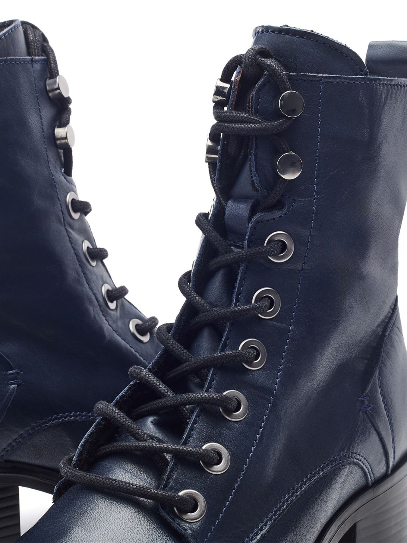 Bezzy W Faux-Fur Trim Boots BLUE